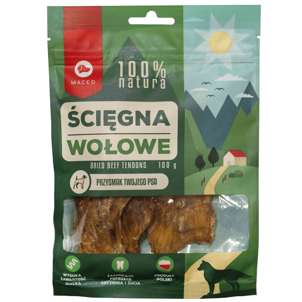 Maced Suszone Ścięgna Wołowe Przysmak Dla Psa 100g